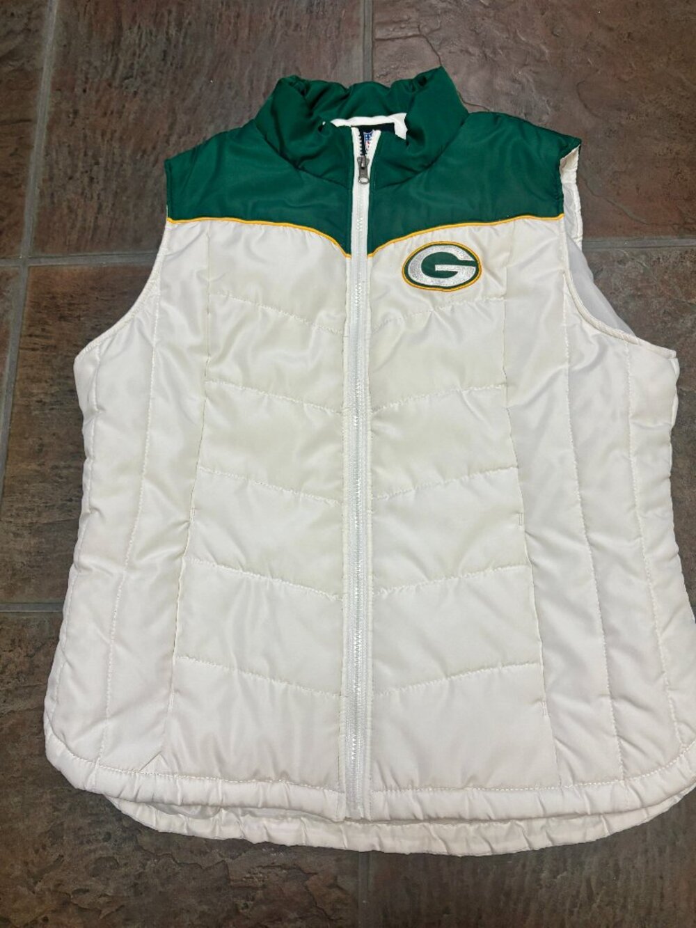 ~~NFL Team Apparel Green Bay Packers Women's  XL Quilted Puffer Vest  ~~Green Ba
